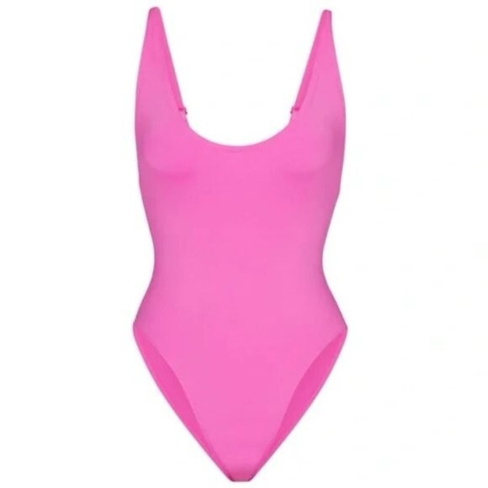 Skims Signature Swim scoop-neck stretch recycled-nylon swimsuit sz 3x NWT